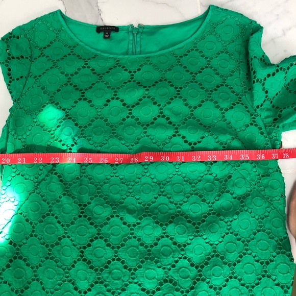 Talbots Dresses Talbots Green Eyelet Sheath Dress Size 2 Kelly